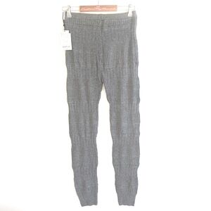 Antiqua Cable Knit Sweater Heather Grey leggings, Size L, NWT